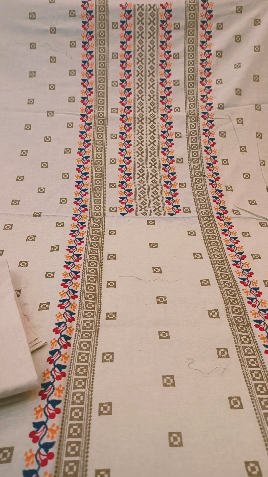 Sale Sale M-679 . Rs.1650 Imported Bareeze Embroidery Karandi Khadder Same print Shirt & Truzer 2pc