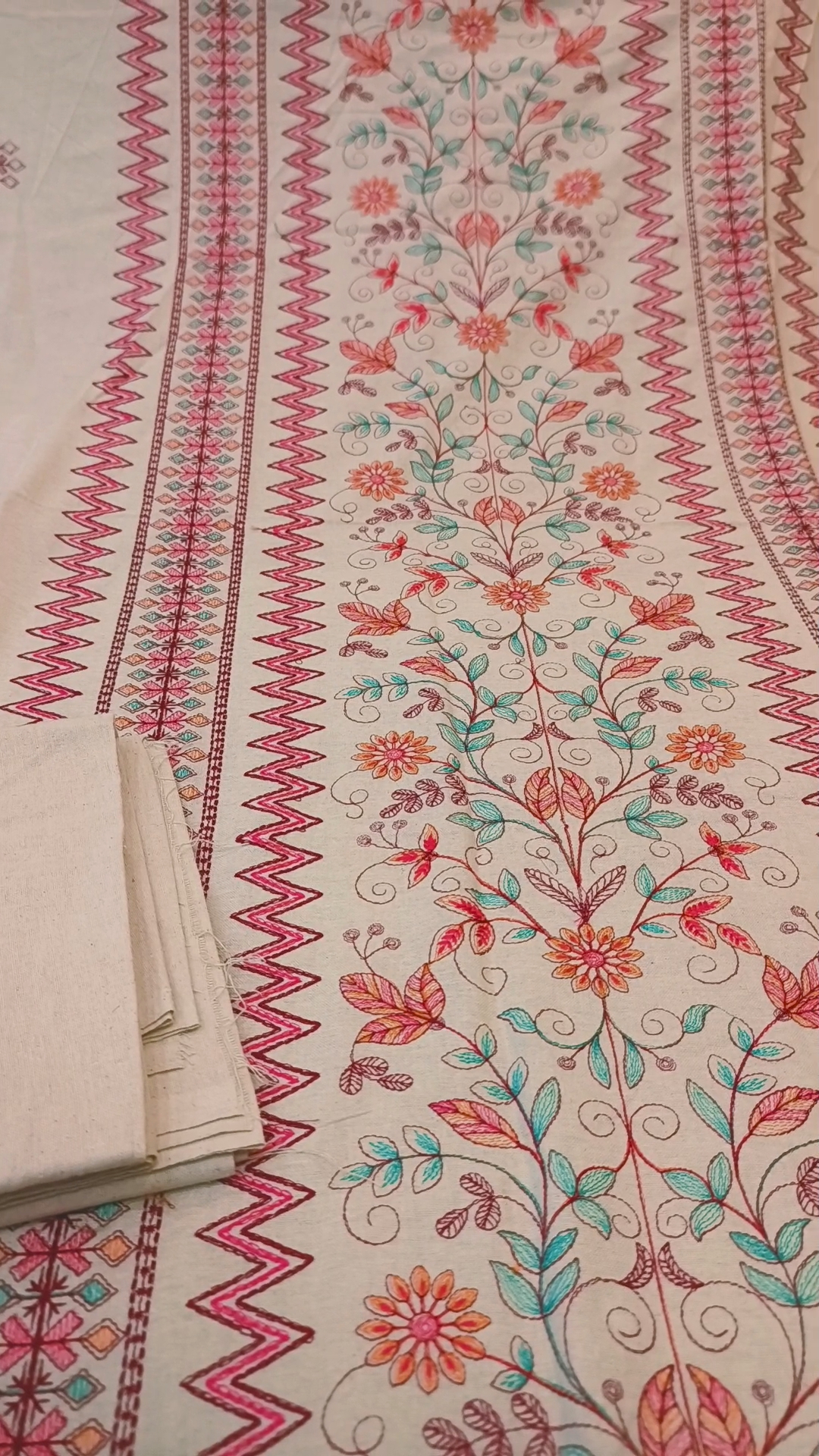 Sale Sale M-677 . Rs.1650 Imported Bareeze Embroidery Karandi Khadder Same print Shirt & Truzer 2pc