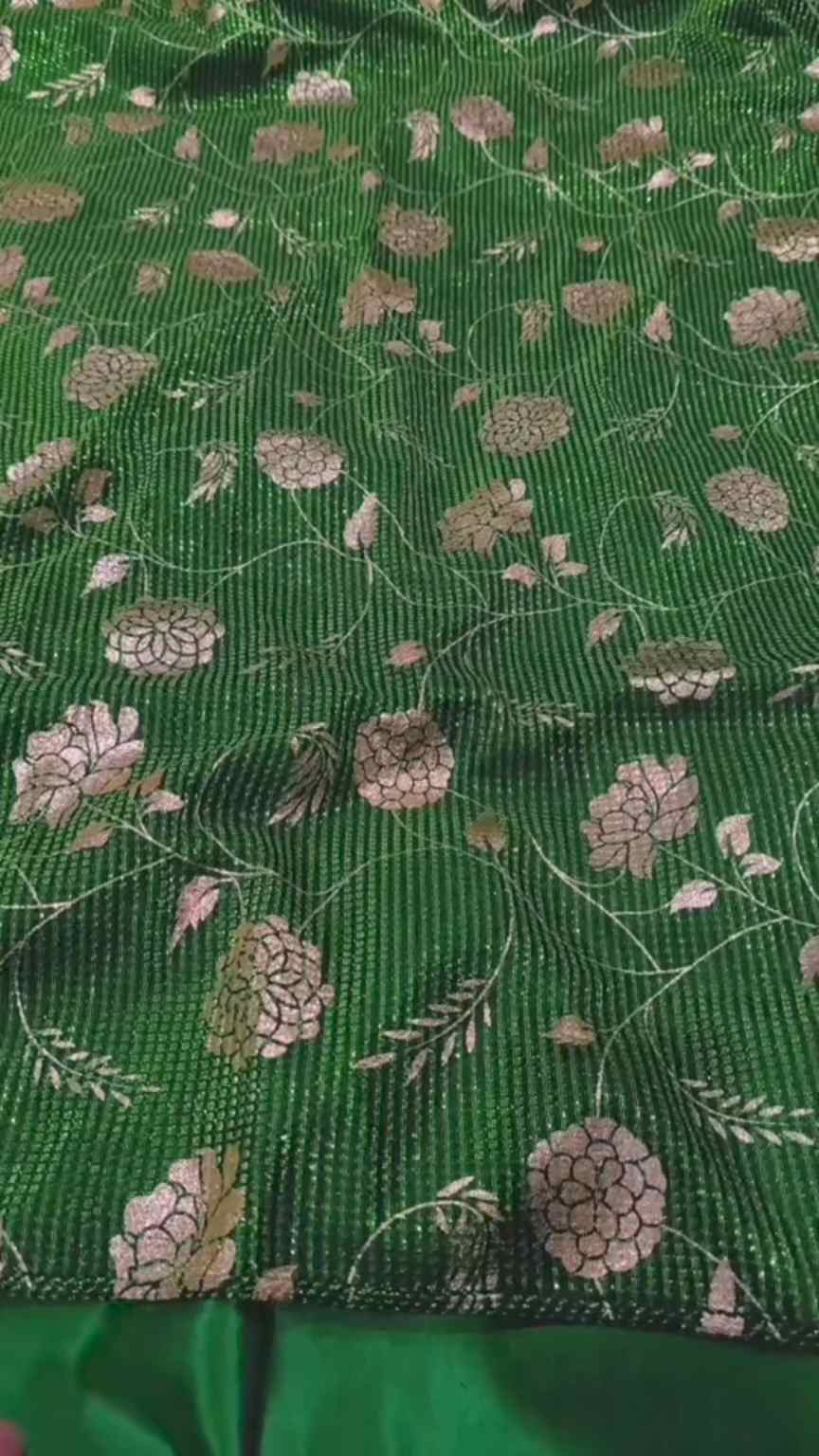 🥳Big Sale Sale M-6427  Rs.1250 Imported Fancy Kehkishan Zaree Moonlight Shirt & Kattan Silk inner with Truzer