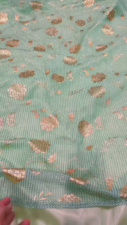 🥳Big Sale Sale M-6426  Rs.1250 Imported Fancy Kehkishan Zaree Moonlight Shirt & Kattan Silk inner with Truzer