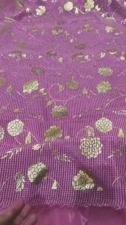 🥳Big Sale Sale M-6424  Rs.1250 Imported Fancy Kehkishan Zaree Moonlight Shirt & Kattan Silk inner with Truzer