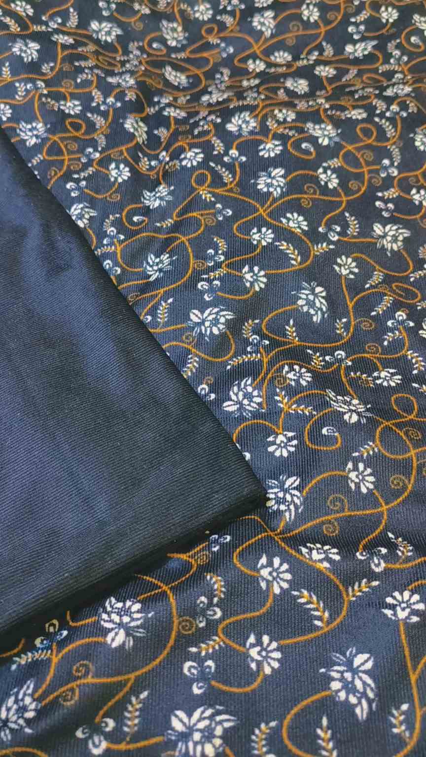 🥳 Big Sale M-716  Rs.1650 Imported High  Quality Korean Kotrai Velvet Same Stuff Shirt & Truzer 2pc