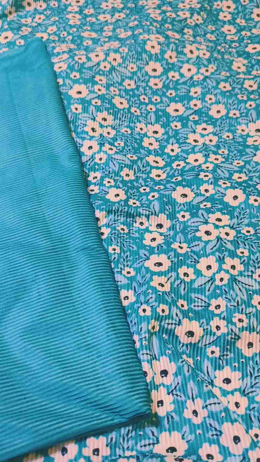 🥳 Big Sale M-713  Rs.1650 Imported High  Quality Korean Kotrai Velvet Same Stuff Shirt & Truzer 2pc