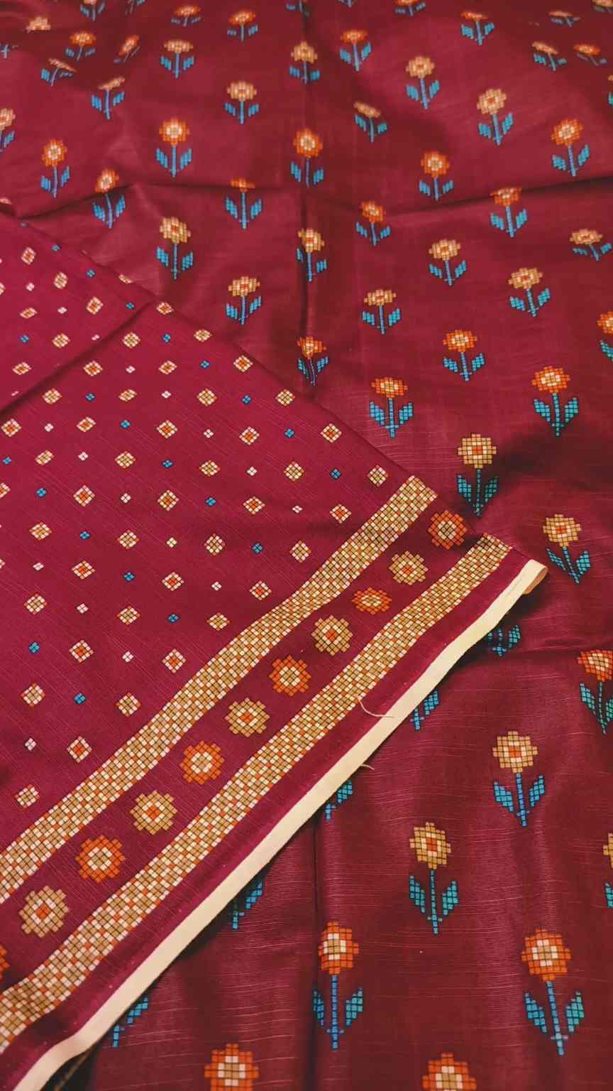 🥳 Sale Sale M-706  Rs.1590 Imported Digital Dorria Soft Khadder Matching print Shirt & Truzer 2pc