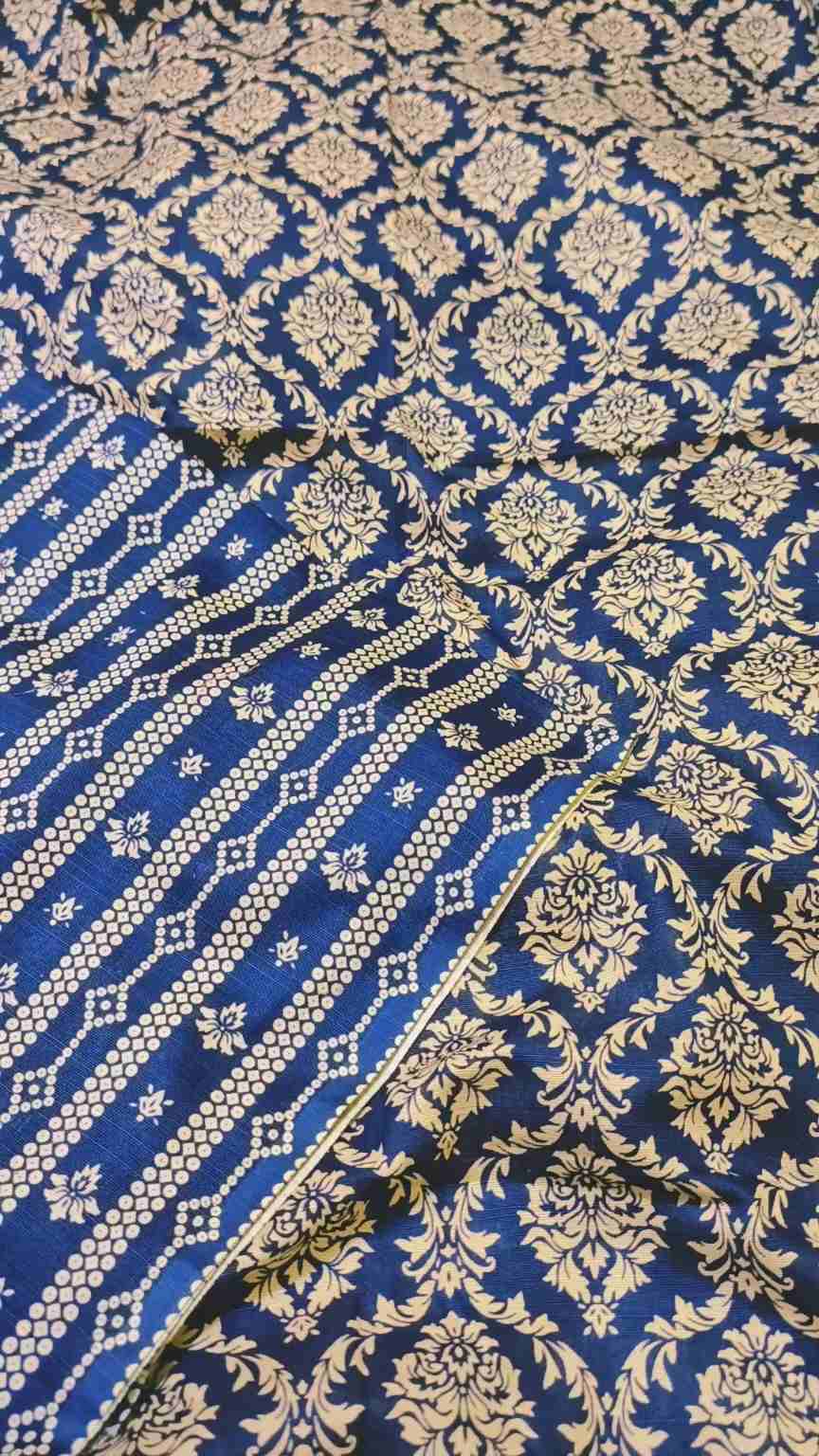 🥳 Sale Sale M-703  Rs.1590 Imported Digital Dorria Soft Khadder Matching print Shirt & Truzer 2pc